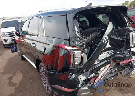 2025 Hyundai Palisade Calligraphy from USA, damaged, VIN KM8R74GE4SU910530